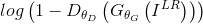 log\left (1-D_{\theta _{D}}\left ( G_{\theta _{G}}\left ( I^{LR} \right ) \right ) \right )\left