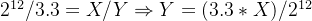 2^{12} / 3.3 = X / Y\Rightarrow Y = (3.3 * X ) / 2^{12}