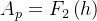 A_{p}=F_{2}\left ( h \right )