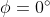 \phi=0^\circ