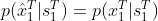 p(\hat{x}_{1}^{T}|s_{1}^{T}) = p(x_{1}^{T}|s_{1}^{T})