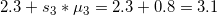 \small 2.3+ s_3*\mu_3=2.3+0.8=3.1