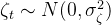 \large \zeta_t \sim N(0, \sigma_{\zeta }^2)