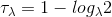 \tau_{\lambda}=1-log_{\lambda}2