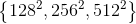 \left \{ 128^2, 256^2,512^2 \right \}