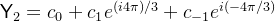 \mathsf{Y}_2 = c_0 + c_1 e^{(i4\pi)/3} + c_{-1} e^{i(-4\pi/3)}