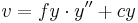 v = fy \cdot y'' + cy