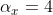 \alpha _{x} = 4