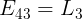 \large E_{43}=L_{3}