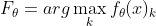 F_\theta = arg\max_kf_\theta(x)_k