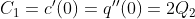 C_1=c'(0)=q''(0)=2Q_2