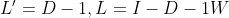 L'=D-1,L=I-D-1W