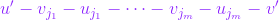 {\color{Purple} u'-v_{j_1}-u_{j_1}-\cdots-v_{j_m}-u_{j_m}-v'}