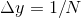 \Delta y = 1/N