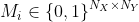 M_{i}\in \left \{ 0,1 \right \}^{N_{X}\times N_{Y}}