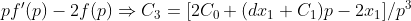 pf'(p)-2f(p)\Rightarrow C_3=[2C_0+(dx_1+C_1)p-2x_1]/p^3