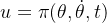 u=\pi (\theta ,\dot{\theta },t)