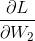 \frac{\partial L}{\partial W_{2}}