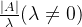 \frac{\left | A \right |}{\lambda }(\lambda \neq 0)