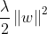 \frac{\lambda }{2}\left \| w \right \|^{2}