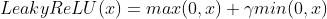 LeakyReLU(x)=max(0,x)+\gamma min(0,x)