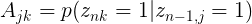 \large A_{jk}=p(z_{nk}=1|z_{n-1,j}=1)