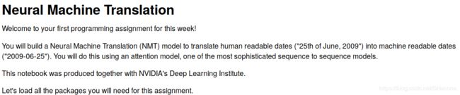 深度学习-序列模型 吴恩达第五课第三周作业1答案(Neural Machine Translation)_第1张图片