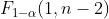 F_{1-\alpha }(1,n-2)