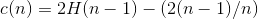 c(n)=2H(n-1)-(2(n-1)/n)