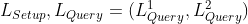 L_{Setup},L_{Query}=(L_{Query}^{1},L_{Query}^{2})