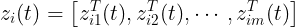 \large z_i(t)=\left [ z_{i1}^T(t),z_{i2}^T(t),\cdots , z_{im}^T(t) \right ]