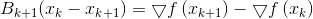 B_{k+1}(x_{k}-x_{k+1})=\bigtriangledown f\left ( x_{k+1} \right )-\bigtriangledown f\left ( x_{k} \right )