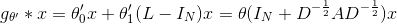 g_{\theta'}*x=\theta'_0x+\theta'_1(L-I_N)x=\theta(I_N+D^{-\frac{1}{2}}AD^{-\frac{1}{2}})x