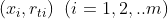 (x_i,r_{ti})\;\; (i=1,2,..m)