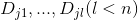 D_{j1},..., D_{jl} (l<n)