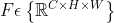 F\epsilon \left \{ \mathbb{R}^{C\times H\times W} \right \}