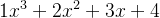 1x^{3}+2x^{2}+3x+4
