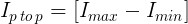 \large I_{p\, to\,p}=\left [ I_{max}-I_{min}\right ]