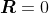 \boldsymbol{R}=0