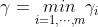 \gamma =\underset{i=1,\cdot \cdot \cdot ,m}{min}\gamma _i