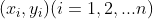 (x_{i},y_{i}) (i=1,2,...n)