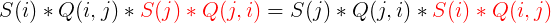 \large S(i)*Q(i,j)*{\color{Red} S(j)*Q(j,i)}=S(j)*Q(j,i)*{\color{Red} S(i)*Q(i,j)}