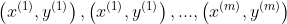 \left ( x^{(1)},y^{(1)}\right ),\left ( x^{(1)},y^{(1)}\right ),...,\left ( x^{(m)},y^{(m)}\right )