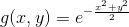 \begin{align*} g(x,y)=e^{-\frac{x^{2}+y^{2}}{2}} \end{align*}