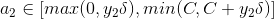 a_2\in[max(0,y_2\delta),min(C,C+y_2\delta)]
