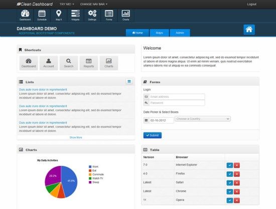 Bootstrap Admin Templates-8