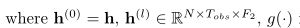 式中h(0)= h, h(l) RN Tobs F2, g(·)