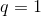 q=1