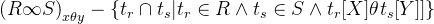 \left (R\infty S \right )_{x\theta y}-\left \{ t_{r} \cap t_{s}| t_{r}\in R\wedge t_{s}\in S\wedge t_{r}[X]\theta t_{s}[Y]]\right \}