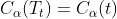 C_{\alpha }(T_t) = C_{\alpha }(t)